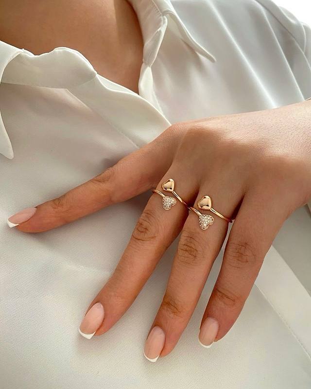 دو قلب نیمه نگین ژوپینگ - تصویر 3