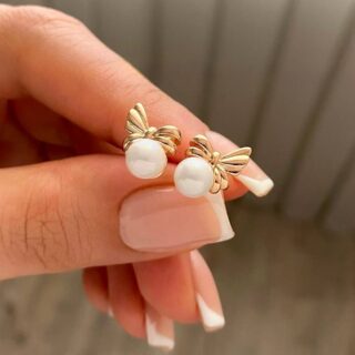 میخی پاپیون مروارید آینه ای